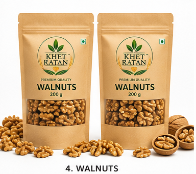 KHET RATAN Premium Walnut Kernels (Akhrot) – Omega Rich Superfood