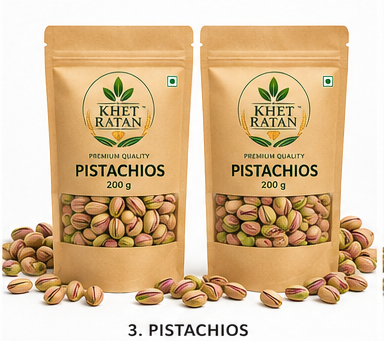 KHET RATAN Premium Roasted Pistachios (Pista) – Protein Rich Healthy Snack