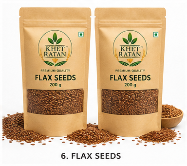 KHET RATAN Premium Flax Seeds (Alsi) – Omega-3 Rich Healthy Seeds