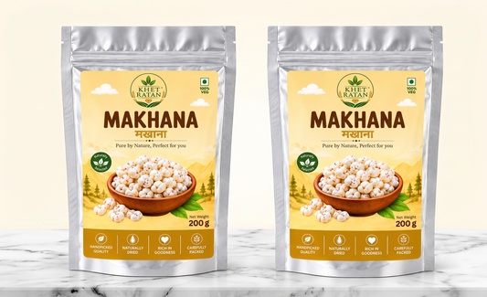 Khet Ratan Premium Phool Makhana (Fox Nuts) - 6+ Suta Handpicked Jumbo Makhana, No Size Mixing, 100% Pure & Natural, Plant-Based & Gluten-Free Healthy Snack.